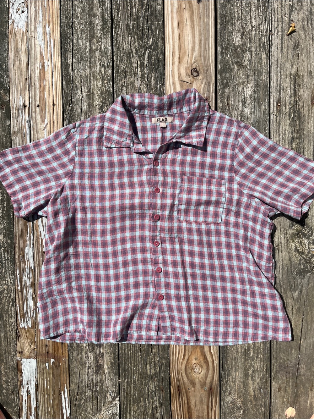 Men’s FLAX 100% Linen Button Down Short Sleeve